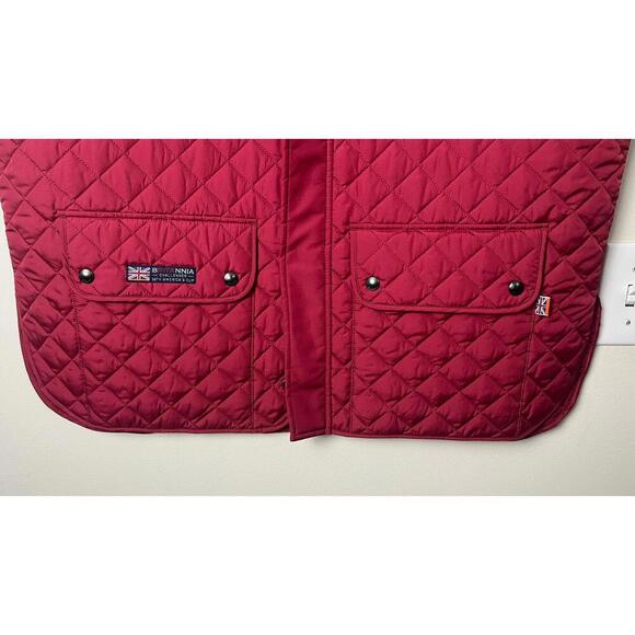 BELSTAFF AMERICA'S CUP QUILTED BURGUNDY WAISTCOAT VEST - Picture 3 of 11